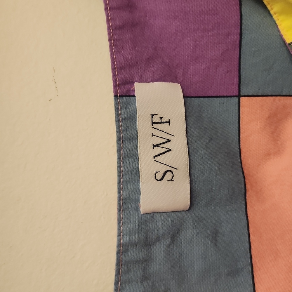 Colorblock Patchwork Pinafore Dress in Yellow, Purple, Pink, Green - Picture 4 of 5